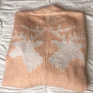 Peach reindeer long cardigan.